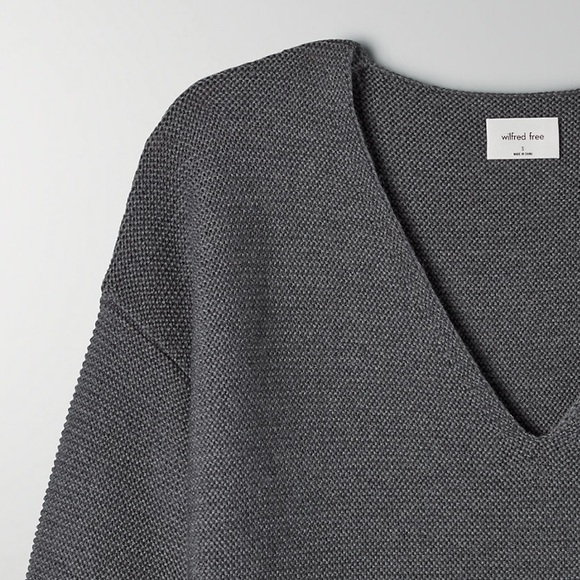 Aritzia Wilfred Free Dark Grey Wolter Knit size xxs - Picture 6 of 6